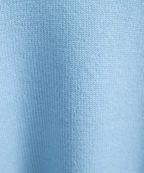 MICHEL KLEIN(ミッシェル・クラン)の「サイドスリットVネックウールニット(ニット/セーター・レディース・ライトブルー/アイボリー/ライトグレー・38)」の8枚目の写真