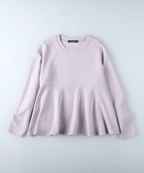 HONEYSUCKLE ROSE（ハニーサックルローズ）の「【HONEYSUCKLE ROSE】ペプラムポンチクルー（Tシャツ/カットソー・レディース・ホワイト/ブラック/パープル・M/L）」の17枚目の写真