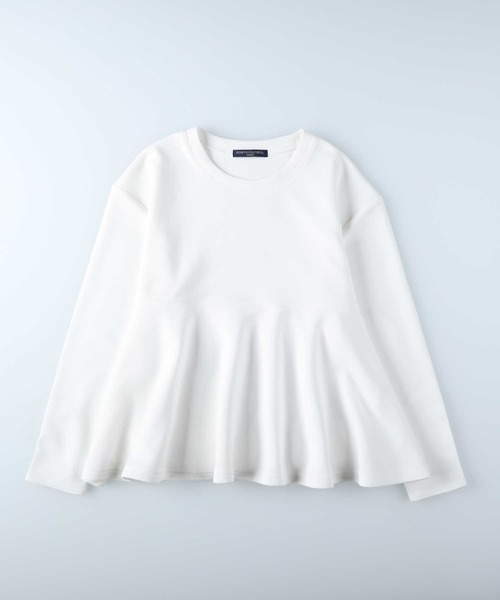 HONEYSUCKLE ROSE（ハニーサックルローズ）の「【HONEYSUCKLE ROSE】ペプラムポンチクルー（Tシャツ/カットソー・レディース・ホワイト/ブラック/パープル・M/L）」の15枚目の写真