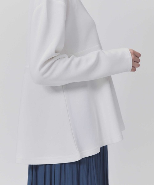 HONEYSUCKLE ROSE（ハニーサックルローズ）の「【HONEYSUCKLE ROSE】ペプラムポンチクルー（Tシャツ/カットソー・レディース・ホワイト/ブラック/パープル・M/L）」の7枚目の写真