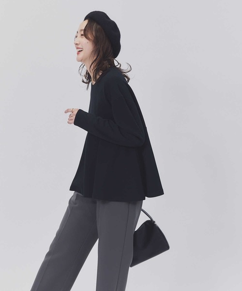 HONEYSUCKLE ROSE（ハニーサックルローズ）の「【HONEYSUCKLE ROSE】ペプラムポンチクルー（Tシャツ/カットソー・レディース・ホワイト/ブラック/パープル・M/L）」の10枚目の写真