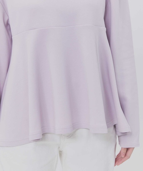 HONEYSUCKLE ROSE（ハニーサックルローズ）の「【HONEYSUCKLE ROSE】ペプラムポンチクルー（Tシャツ/カットソー・レディース・ホワイト/ブラック/パープル・M/L）」の14枚目の写真