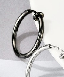 【7size展開】金属アレルギー対応 ステンレスシンプルフープイヤリング