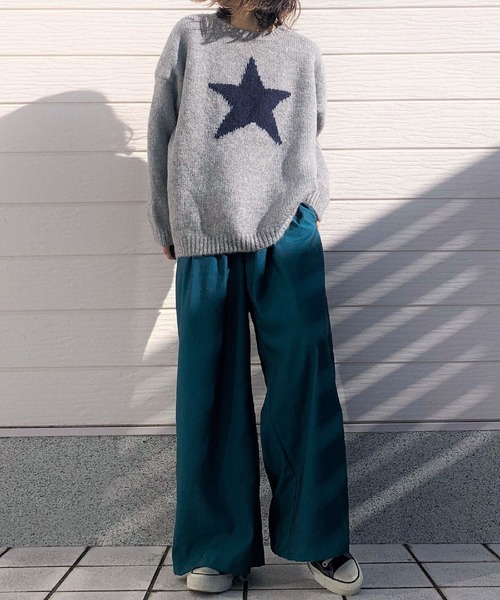 Q(キュー)の「スターニット(ニット/セーター・レディース・ライトグレー/ベージュ・MEDIUM)」の10枚目の写真