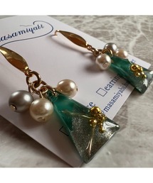 【masamiyabi】三角レジンピアス(MA)