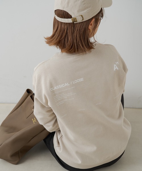 PUAL CE CIN(ピュアルセシン)の「【ZOZOTOWN限定】バックプリント裏毛プルオーバー(スウェット・レディース・ライトグレー/ベージュ/オフホワイト・FREE)」の2枚目の写真