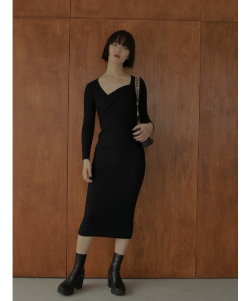 AMAIL(アマイル)の「Lib fit knit op(ワンピース・レディース・アイボリー/ブラック・FREE)」の17枚目の写真