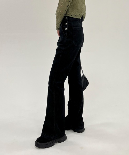 EPIMI E'PIMMY(エピミエピミー)の「〈2Way仕様〉スリムデニムサロペット(サロペット/オーバーオール・レディース・ブラック/ネイビー/ブルー・SMALL/MEDIUM)」の20枚目の写真