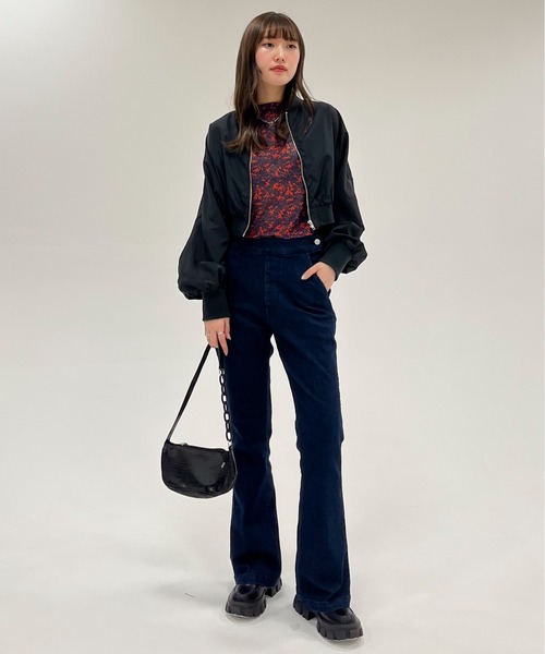 EPIMI E'PIMMY(エピミエピミー)の「〈2Way仕様〉スリムデニムサロペット(サロペット/オーバーオール・レディース・ブラック/ネイビー/ブルー・SMALL/MEDIUM)」の10枚目の写真