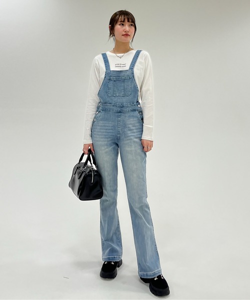 EPIMI E'PIMMY(エピミエピミー)の「〈2Way仕様〉スリムデニムサロペット(サロペット/オーバーオール・レディース・ブラック/ネイビー/ブルー・SMALL/MEDIUM)」の7枚目の写真