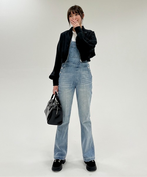 EPIMI E'PIMMY(エピミエピミー)の「〈2Way仕様〉スリムデニムサロペット(サロペット/オーバーオール・レディース・ブラック/ネイビー/ブルー・SMALL/MEDIUM)」の15枚目の写真