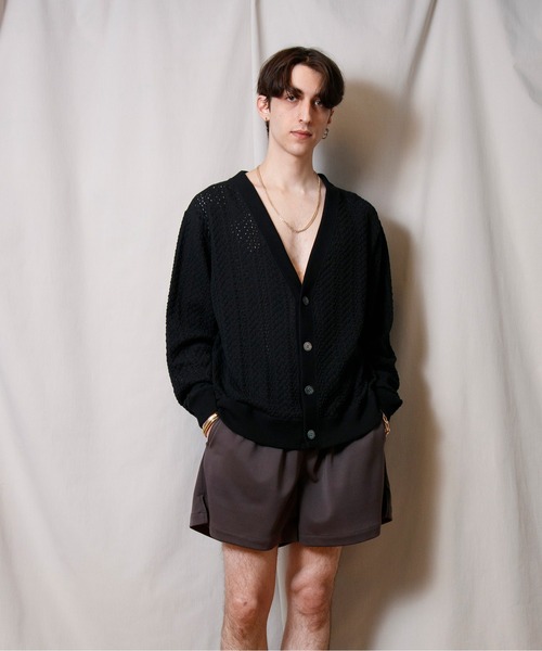FACTOTUM(ファクトタム)の「【FACTOTUM】レースカーディガン(カーディガン/ボレロ・メンズ・ブラック/グレー・48/46)」の2枚目の写真