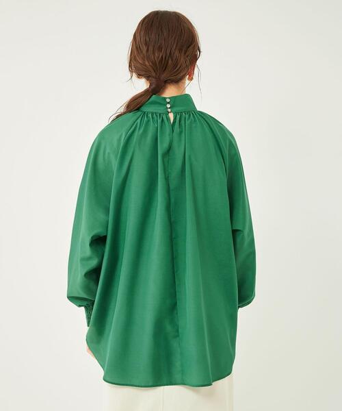 グリーンレーベルリラクシング　コットンボイル ボリューム スリーブ ブラウス green label relaxing（グリーンレーベルリラクシング）の「コットン