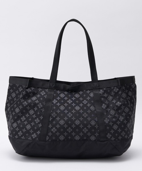 【マチ37センチの大容量】ナイロン モノグラムトートバッグ