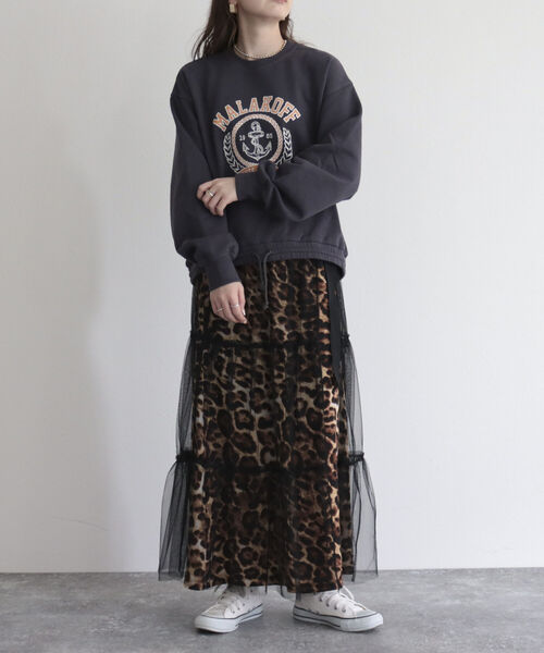 fredy emue（フレディエミュ）の「チュールレイヤードスカート（スカート・レディース・ベージュ系その他/ブラック/グレイッシュベージュ・38/36）」の18枚目の写真