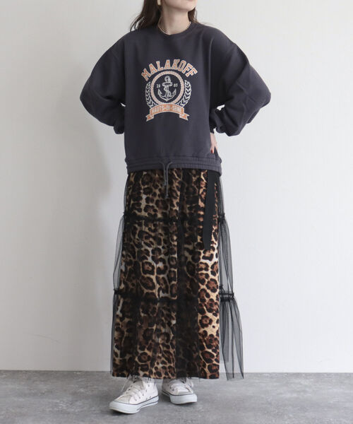 fredy emue（フレディエミュ）の「チュールレイヤードスカート（スカート・レディース・ベージュ系その他/ブラック/グレイッシュベージュ・38/36）」の12枚目の写真