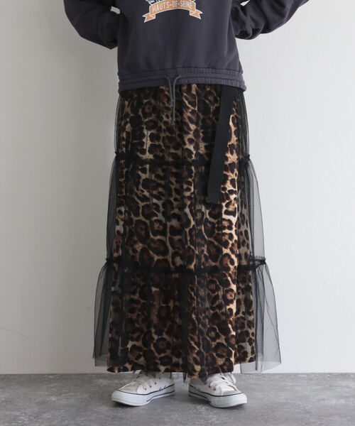 fredy emue（フレディエミュ）の「チュールレイヤードスカート（スカート・レディース・ベージュ系その他/ブラック/グレイッシュベージュ・38/36）」の8枚目の写真