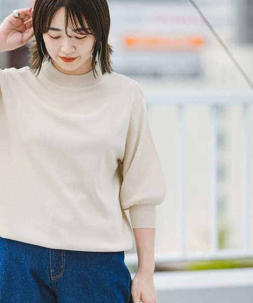 ITEMS URBANRESEARCH(アイテムズ アーバンリサーチ)の「ソウバリボリュームスリーブニット(ニット/セーター・レディース・グリーン/ブラック/グレー系その他/レッド系その他/その他1・FREE)」の3枚目の写真