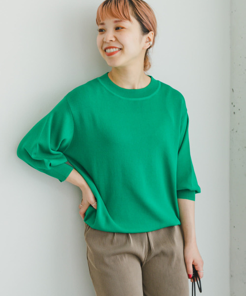 ITEMS URBANRESEARCH(アイテムズ アーバンリサーチ)の「ソウバリボリュームスリーブニット(ニット/セーター・レディース・グリーン/ブラック/グレー系その他/レッド系その他/その他1・FREE)」の1枚目の写真