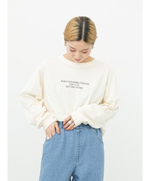 Samansa Mos2 blue | アソートロゴロンT(Tシャツ/カットソー)