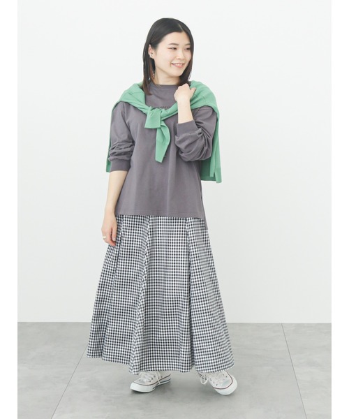 Samansa Mos2 blue（サマンサモスモスブルー）の「アソートロゴロンT（Tシャツ/カットソー・レディース・チャコール/キナリ/オフホワイト・ﾌﾘ-）」の15枚目の写真