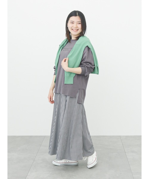 Samansa Mos2 blue（サマンサモスモスブルー）の「アソートロゴロンT（Tシャツ/カットソー・レディース・チャコール/キナリ/オフホワイト・ﾌﾘ-）」の18枚目の写真