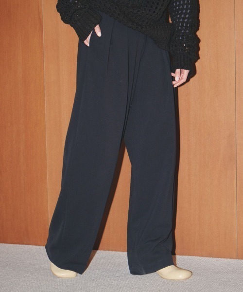 TODAYFUL Doubletuck Twill Trousers 38 黒 TODAYFUL(トゥデイフル) / Life's online store（ライフズ