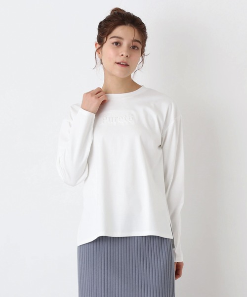 Brahmin(ブラーミン)の「【BRAHMIN】フロントロゴカットソー(Tシャツ/カットソー・レディース・オフホワイト/クリアレッド・2)」の2枚目の写真