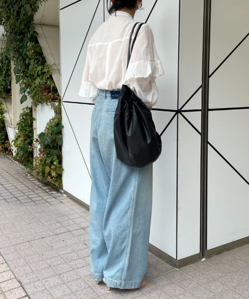 Omekashi（オメカシ）の「シアーフリルブラウス（シャツ/ブラウス・レディース・ブラック/オフホワイト・FREE）」の13枚目の写真