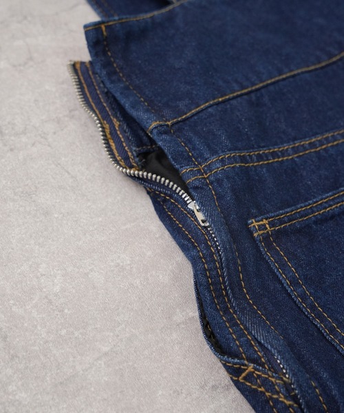 IAMUSE（アイアミューズ）の「ハイウエストVネックデニムオールインワン S0845【IAMUSE】（つなぎ/オールインワン・レディース・インディゴブルー・FREE）」の16枚目の写真