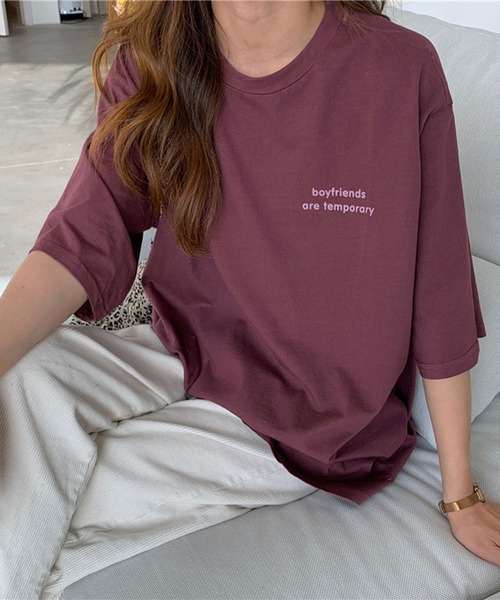 EPICKS（エピックス）の「オーバーシルエットワンポイントロゴTシャツ（Tシャツ/カットソー・レディース・グレー/ホワイト/グリーン/レッド・MEDIUM/LARGE/X-LARGE）」の4枚目の写真