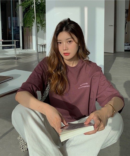 EPICKS（エピックス）の「オーバーシルエットワンポイントロゴTシャツ（Tシャツ/カットソー・レディース・グレー/ホワイト/グリーン/レッド・MEDIUM/LARGE/X-LARGE）」の15枚目の写真