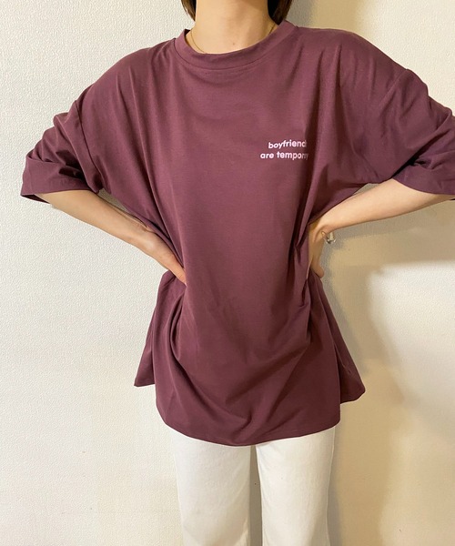 EPICKS（エピックス）の「オーバーシルエットワンポイントロゴTシャツ（Tシャツ/カットソー・レディース・グレー/ホワイト/グリーン/レッド・MEDIUM/LARGE/X-LARGE）」の14枚目の写真