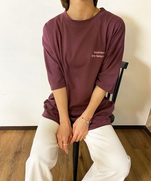 EPICKS（エピックス）の「オーバーシルエットワンポイントロゴTシャツ（Tシャツ/カットソー・レディース・グレー/ホワイト/グリーン/レッド・MEDIUM/LARGE/X-LARGE）」の20枚目の写真
