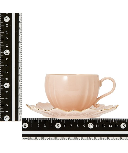 Francfranc（フランフラン）の「フラワーモチーフ カップ&ソーサー ピンク（食器・レディース・ピンク・FREE）」の4枚目の写真