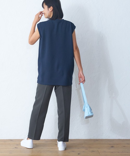 coca(coca)(コカ)の「とろみツイルテーパードパンツ(スラックス・レディース・ブラック/ライトベージュ/レッド/ダークブルー・M/L)」の18枚目の写真