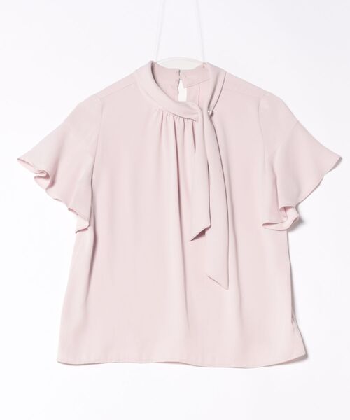 12Twelve Agenda（トゥエルブ　アジェンダ）の「アシメボウタイフリルスリーブブラウス（シャツ/ブラウス・レディース・オフホワイト/サックスブルー/ネイビー/ブラウン/ピンク・M）」の5枚目の写真