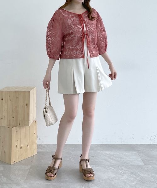 mysty woman(ミスティウーマン)の「ハイウエストフラップショーツ 704559(その他パンツ・レディース・ブラック/ブルー/ホワイト系その他・FREE)」の22枚目の写真