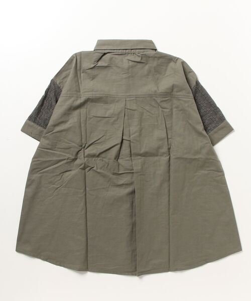 sandy（サンディー）の「sandy/レース切り替えシャツ（シャツ/ブラウス・レディース・オフホワイト/グレー系その他・FREE）」の3枚目の写真