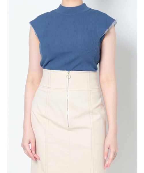 LAGUNAMOON（ラグナムーン）の「カバースリーブシアーニットプルオーバー（ニット/セーター・レディース・ブルー/ホワイト/ブラック/ベージュ・FREE）」の19枚目の写真