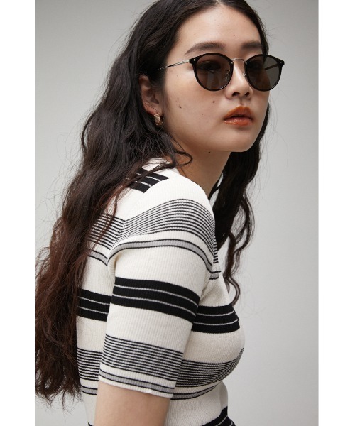 AZUL by moussy（アズールバイマウジー）の「METAL BRIDGE EYEWEAR/メタルブリッジアイウェア（サングラス・レディース・ブラウン/ブラック・FREE）」の15枚目の写真