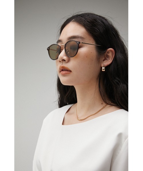 AZUL by moussy（アズールバイマウジー）の「METAL BRIDGE EYEWEAR/メタルブリッジアイウェア（サングラス・レディース・ブラウン/ブラック・FREE）」の8枚目の写真