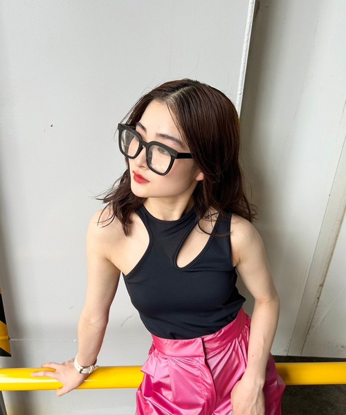 Narcissus（ナルシス）の「【MIDVEIN】カットタンクトップ（タンクトップ・レディース・ホワイト/ブラック/ピンク・FREE）」の2枚目の写真