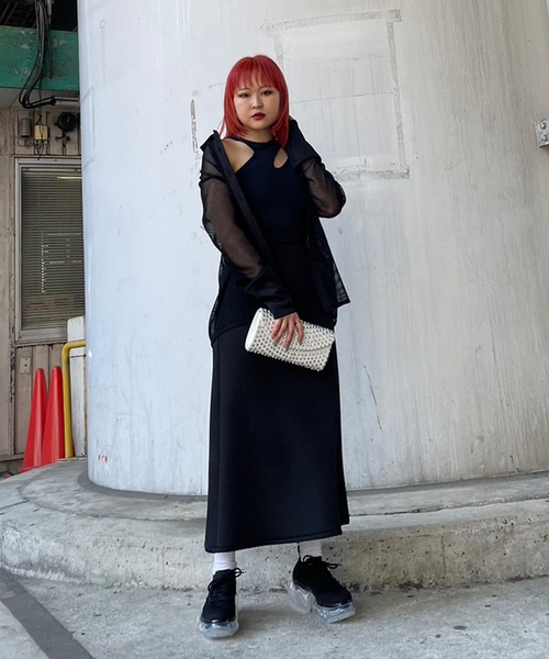 Narcissus（ナルシス）の「【MIDVEIN】カットタンクトップ（タンクトップ・レディース・ホワイト/ブラック/ピンク・FREE）」の9枚目の写真