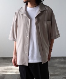 CREARE -LINO- | オーバーサイズ 比翼開き オープンカラー ルーズ シャツ<ユニセックス>(シャツ/ブラウス)