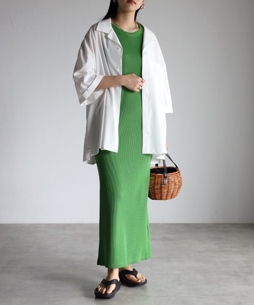 CREARE -LINO-（クレアーレリノ）の「オーバーサイズ 比翼開き オープンカラー ルーズ シャツ<ユニセックス>（シャツ/ブラウス・メンズ・ホワイト/グレイッシュベージュ/ブラック・M/L）」の14枚目の写真