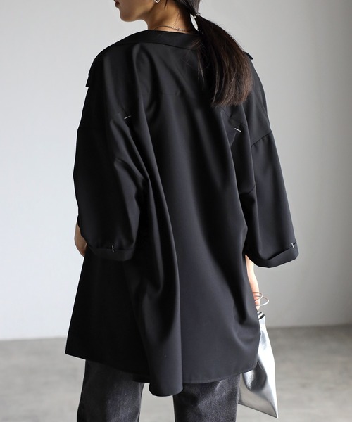 美品/2025年✨アンヌーク コットンオーバーサイズシャツ スリット 比翼ボタン ànuke online store（アンヌーク） / Cotton Oversize