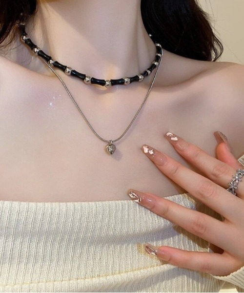 BARELY BLUE(ベアリーブルー)の「【 BARELY BLUE / ベアリーブルー 】 ストリートライク ビーズ チェーン ネックレス(ネックレス・レディース・A/B/C/D・FREE)」の2枚目の写真