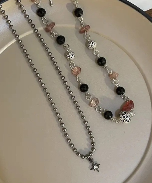 BARELY BLUE(ベアリーブルー)の「【 BARELY BLUE / ベアリーブルー 】 ストリートライク ビーズ チェーン ネックレス(ネックレス・レディース・A/B/C/D・FREE)」の6枚目の写真