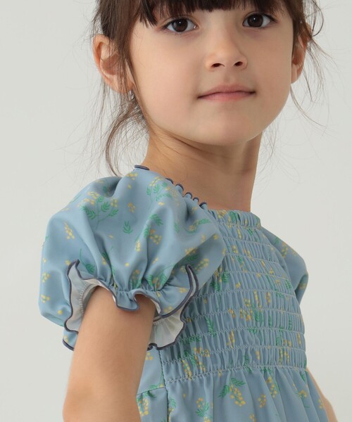 BEAMS mini（ビームスミニ）の「BEAMS mini / パフスリーブ セパレート スイムウェア（100～130cm）（水着・キッズ・ホワイト系その他/ブルー系その他・SMALL/MEDIUM/LARGE）」の5枚目の写真